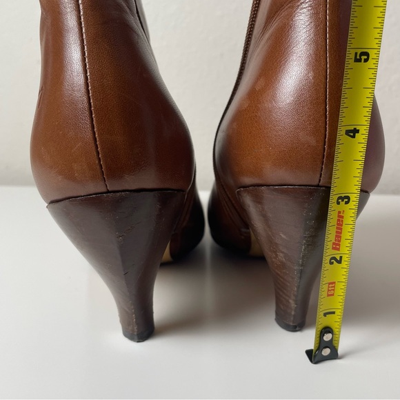 John Fluevog Tan Leather English Breakfast Teapot Ankle Boots Booties Womens 9.5 - Picture 6 of 14